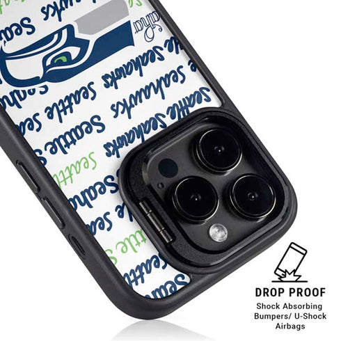 NFL Seattle Seahawks Print iPhone 15 Pro Kickstand Case
